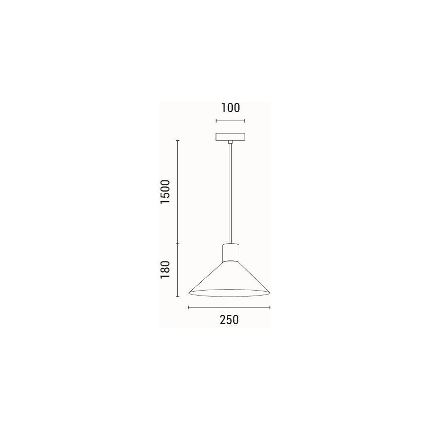 Hanglamp aan een koord 1xE27/15W/230V crème