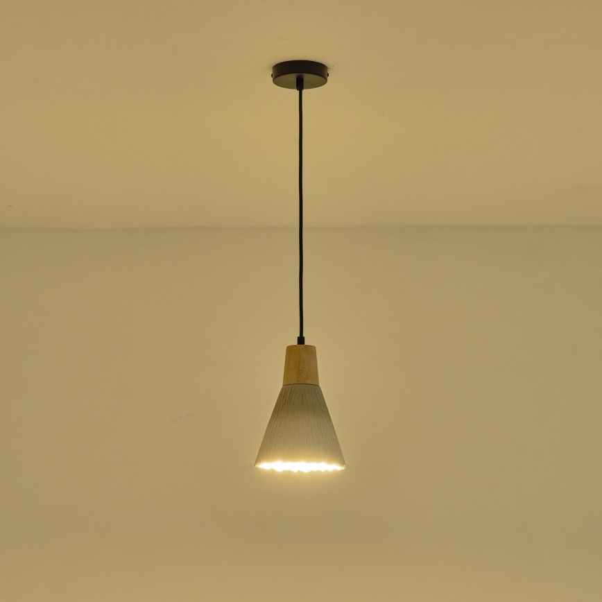 Hanglamp aan een koord 1xE27/15W/230V crème