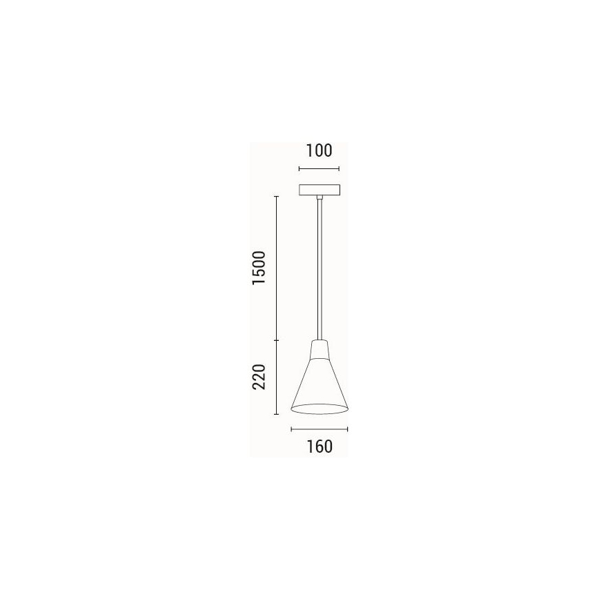 Hanglamp aan een koord 1xE27/15W/230V crème