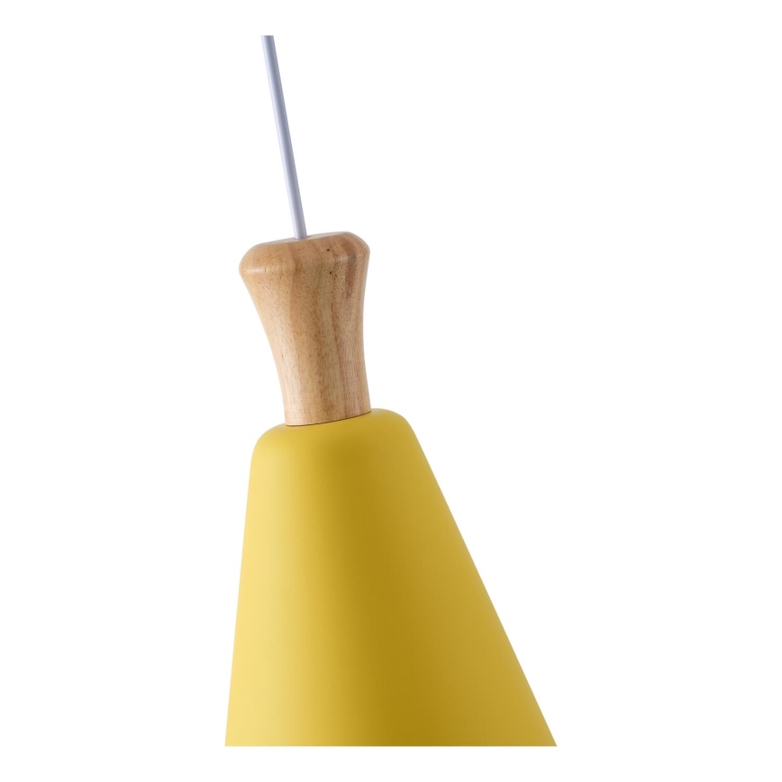 Hanglamp aan een koord 1xE27/15W/230V geel diameter 20 cm