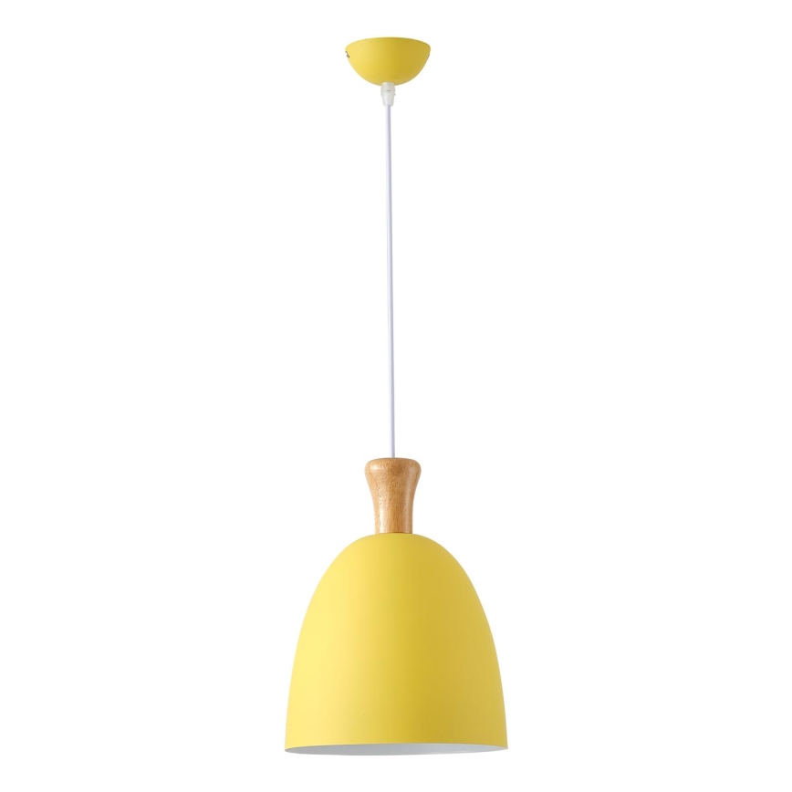 Hanglamp aan een koord 1xE27/15W/230V geel diameter 23 cm