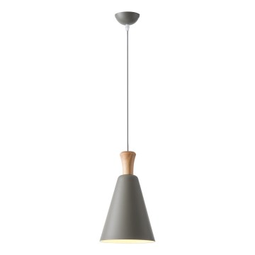 Hanglamp aan een koord 1xE27/15W/230V grijs diameter 20 cm