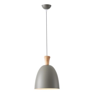 Hanglamp aan een koord 1xE27/15W/230V grijs diameter 23 cm