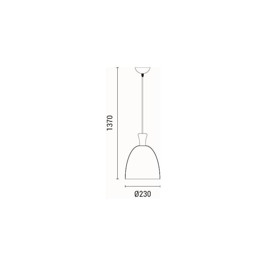 Hanglamp aan een koord 1xE27/15W/230V grijs diameter 23 cm