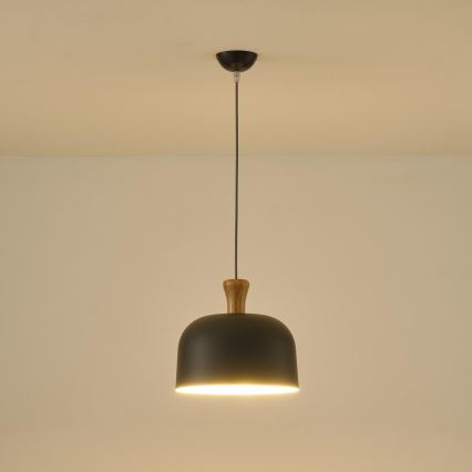 Hanglamp aan een koord 1xE27/15W/230V grijs diameter 27 cm