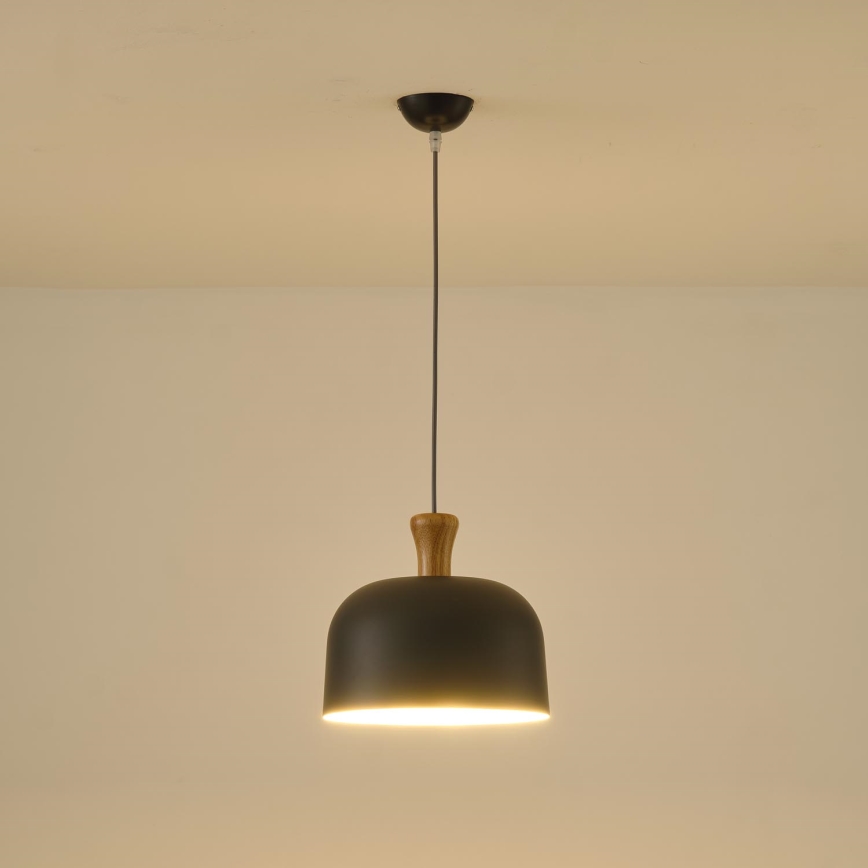 Hanglamp aan een koord 1xE27/15W/230V grijs diameter 27 cm