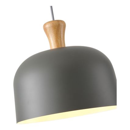 Hanglamp aan een koord 1xE27/15W/230V grijs diameter 27 cm