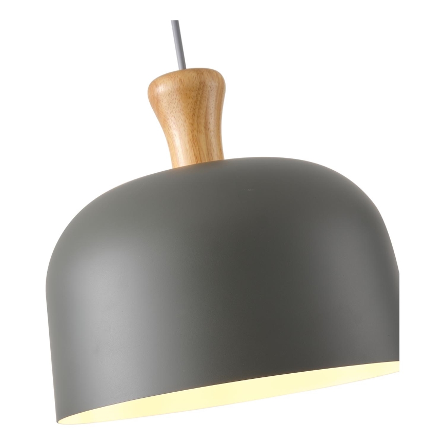Hanglamp aan een koord 1xE27/15W/230V grijs diameter 27 cm