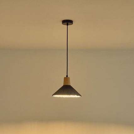 Hanglamp aan een koord 1xE27/15W/230V grijs