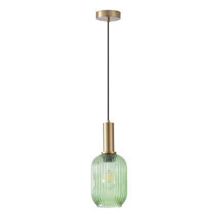 Hanglamp aan een koord 1xE27/15W/230V groen 13 cm