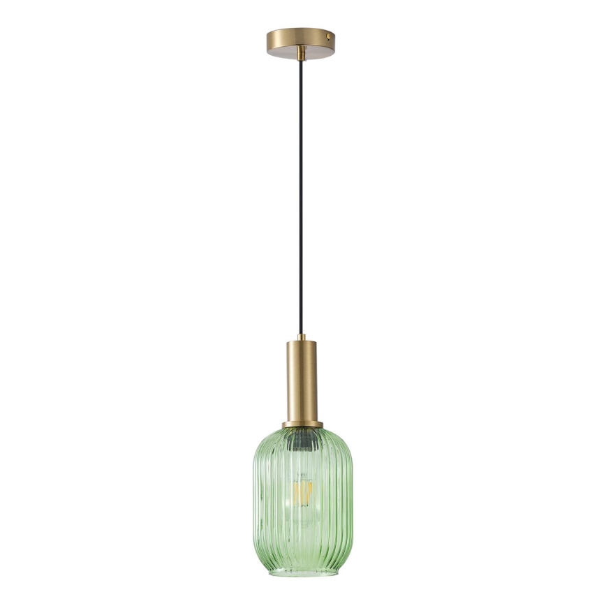 Hanglamp aan een koord 1xE27/15W/230V groen 13 cm
