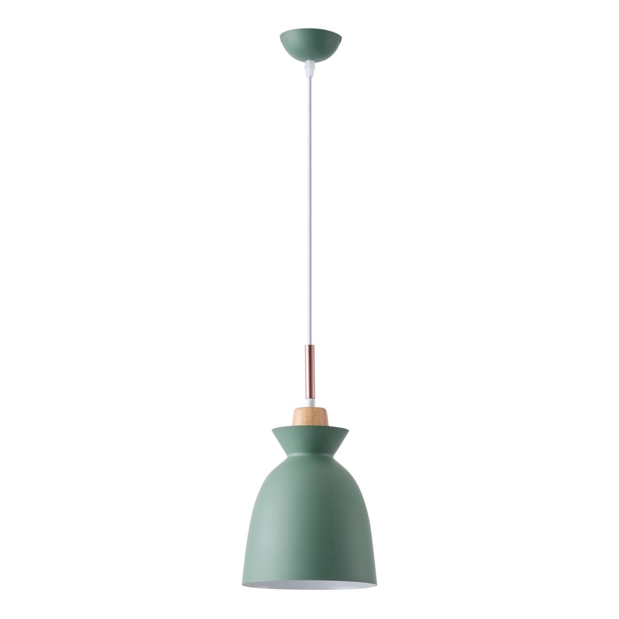 Hanglamp aan een koord 1xE27/15W/230V groen diameter 19,5 cm