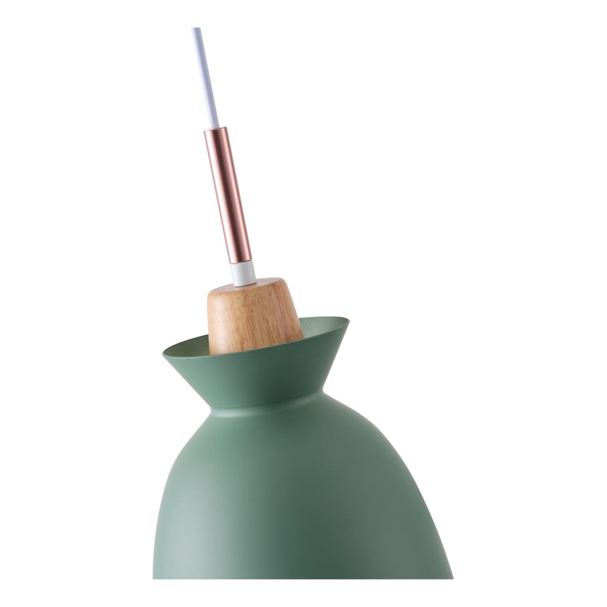 Hanglamp aan een koord 1xE27/15W/230V groen diameter 19,5 cm