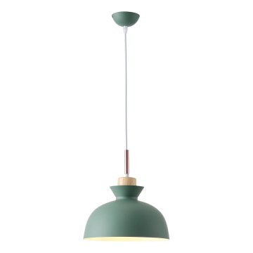 Hanglamp aan een koord 1xE27/15W/230V groen diameter 28 cm