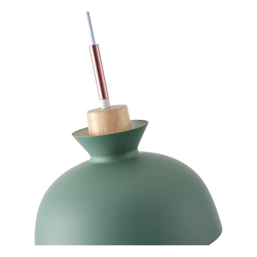 Hanglamp aan een koord 1xE27/15W/230V groen diameter 28 cm