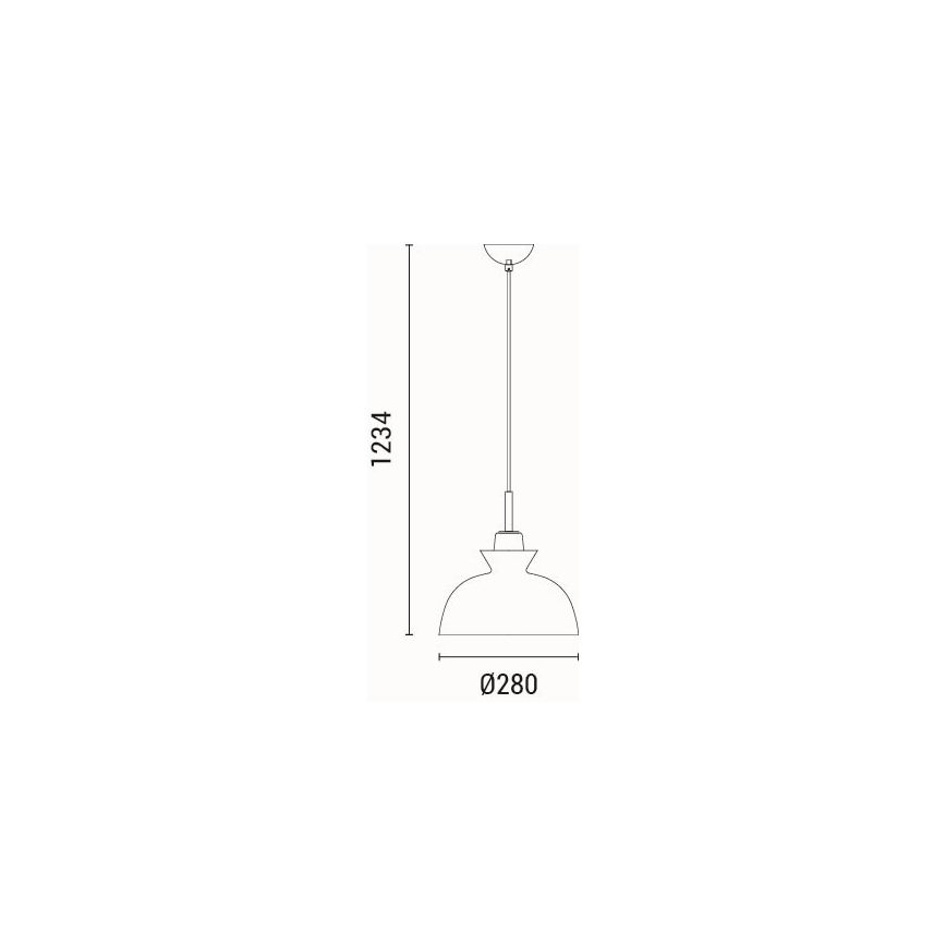 Hanglamp aan een koord 1xE27/15W/230V groen diameter 28 cm