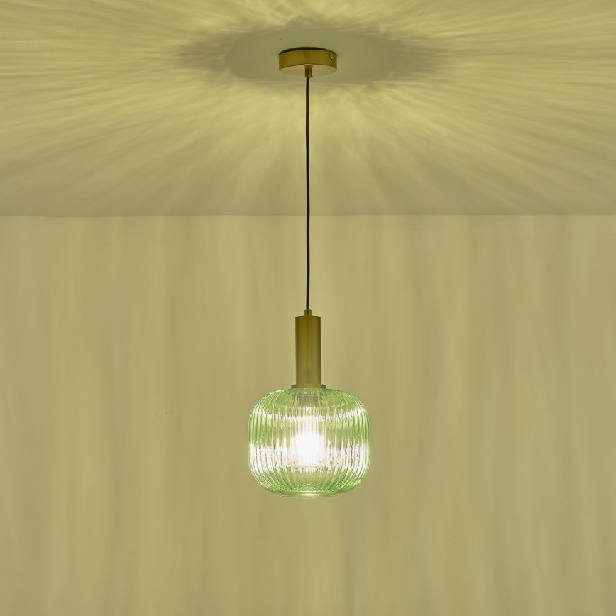 Hanglamp aan een koord 1xE27/15W/230V groen pr. 20 cm