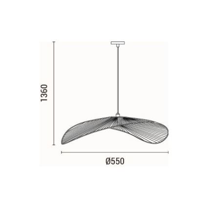 Hanglamp aan een koord 1xE27/15W/230V