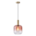 Hanglamp aan een koord 1xE27/15W/230V rood/gerookt diameter 20 cm