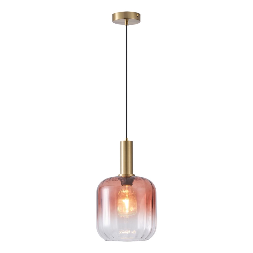 Hanglamp aan een koord 1xE27/15W/230V rood/gerookt diameter 20 cm