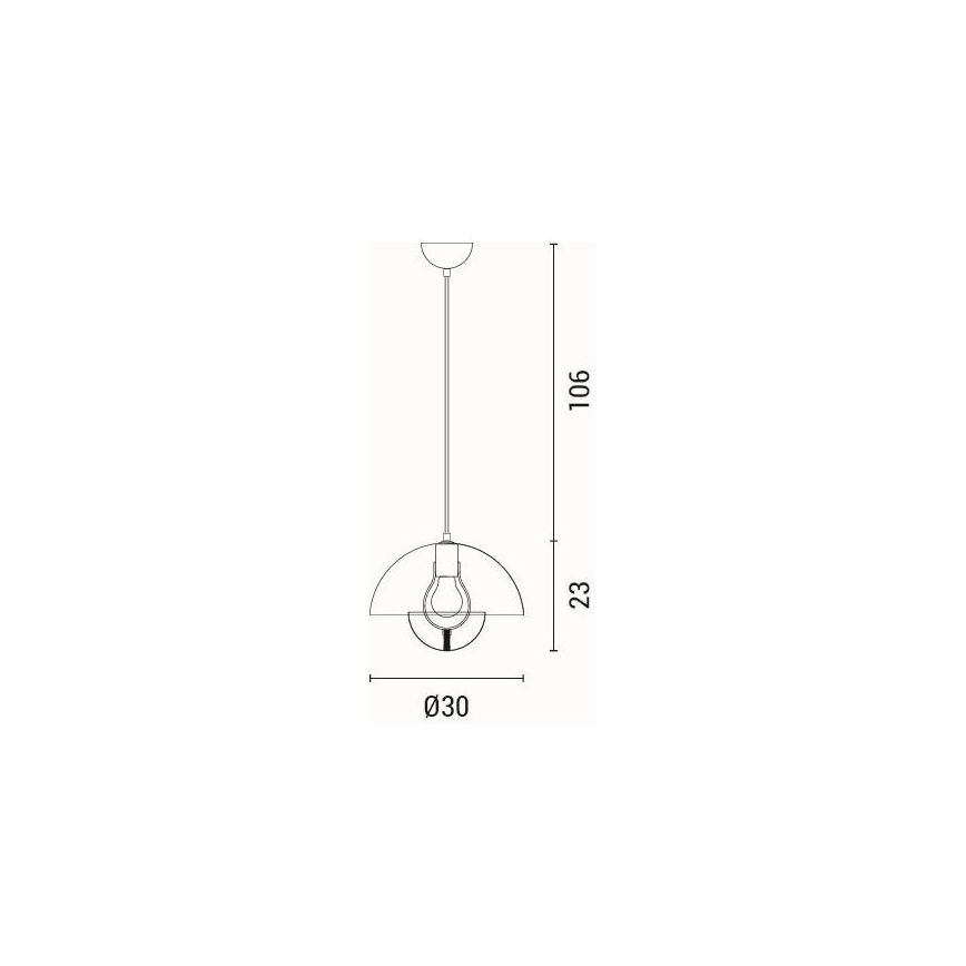 Hanglamp aan een koord 1xE27/15W/230V rood