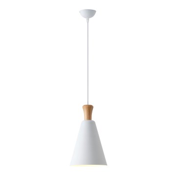 Hanglamp aan een koord 1xE27/15W/230V wit diameter 20 cm