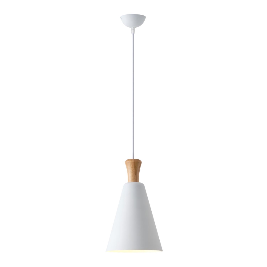 Hanglamp aan een koord 1xE27/15W/230V wit diameter 20 cm