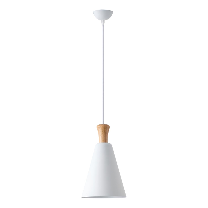 Hanglamp aan een koord 1xE27/15W/230V wit diameter 20 cm