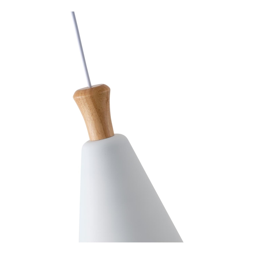 Hanglamp aan een koord 1xE27/15W/230V wit diameter 20 cm