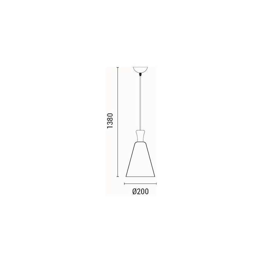 Hanglamp aan een koord 1xE27/15W/230V wit diameter 20 cm
