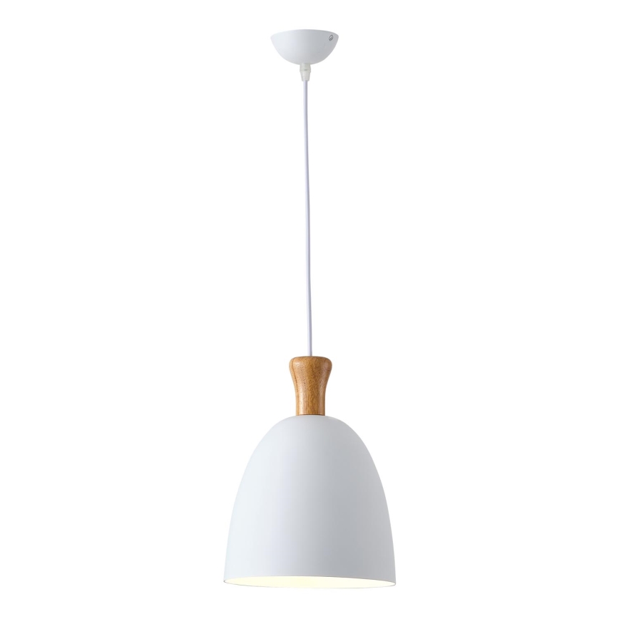 Hanglamp aan een koord 1xE27/15W/230V wit diameter 23 cm