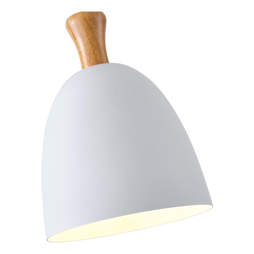 Hanglamp aan een koord 1xE27/15W/230V wit diameter 23 cm