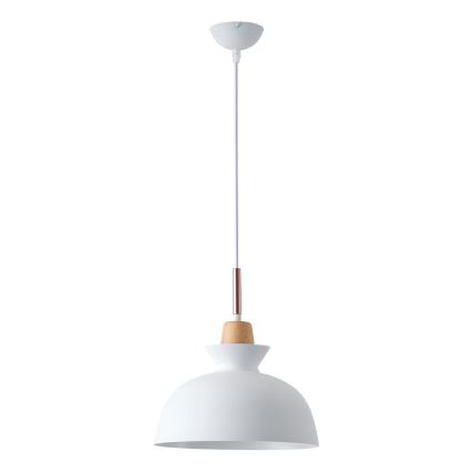 Hanglamp aan een koord 1xE27/15W/230V wit diameter 28 cm