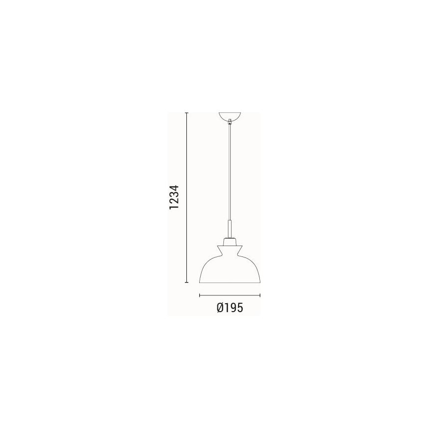 Hanglamp aan een koord 1xE27/15W/230V wit diameter 28 cm