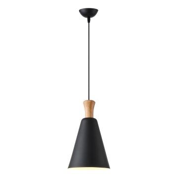 Hanglamp aan een koord 1xE27/15W/230V zwart diameter 20 cm