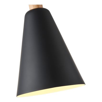 Hanglamp aan een koord 1xE27/15W/230V zwart diameter 20 cm