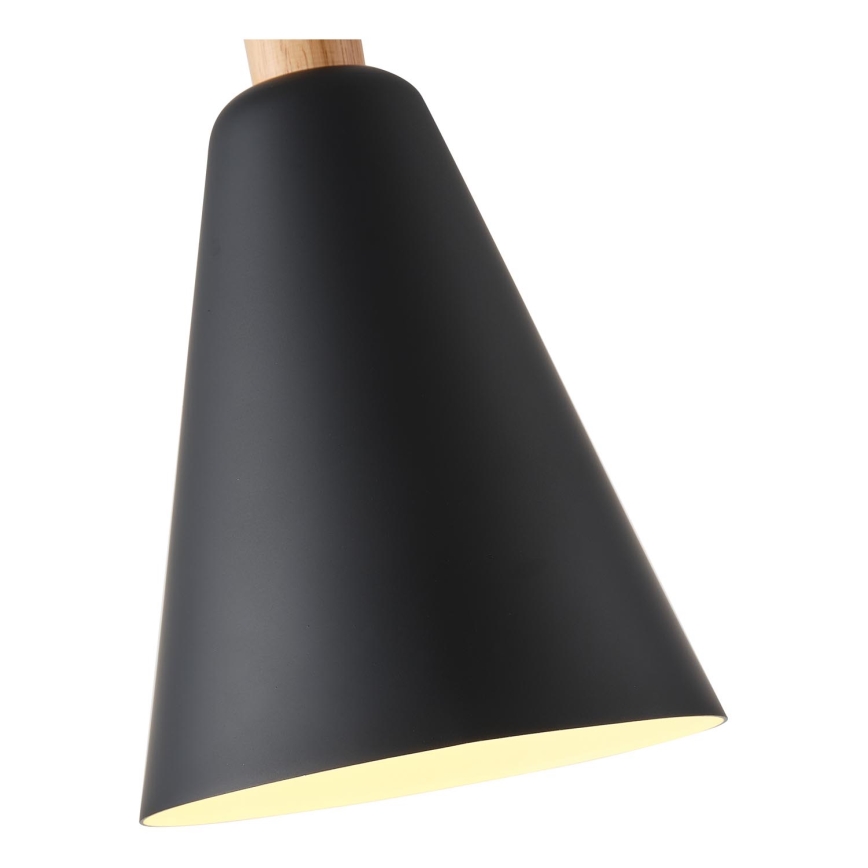 Hanglamp aan een koord 1xE27/15W/230V zwart diameter 20 cm