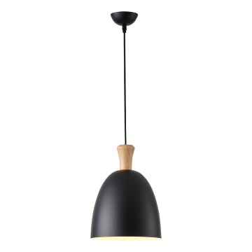 Hanglamp aan een koord 1xE27/15W/230V zwart diameter 23 cm