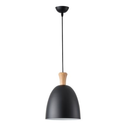 Hanglamp aan een koord 1xE27/15W/230V zwart diameter 23 cm