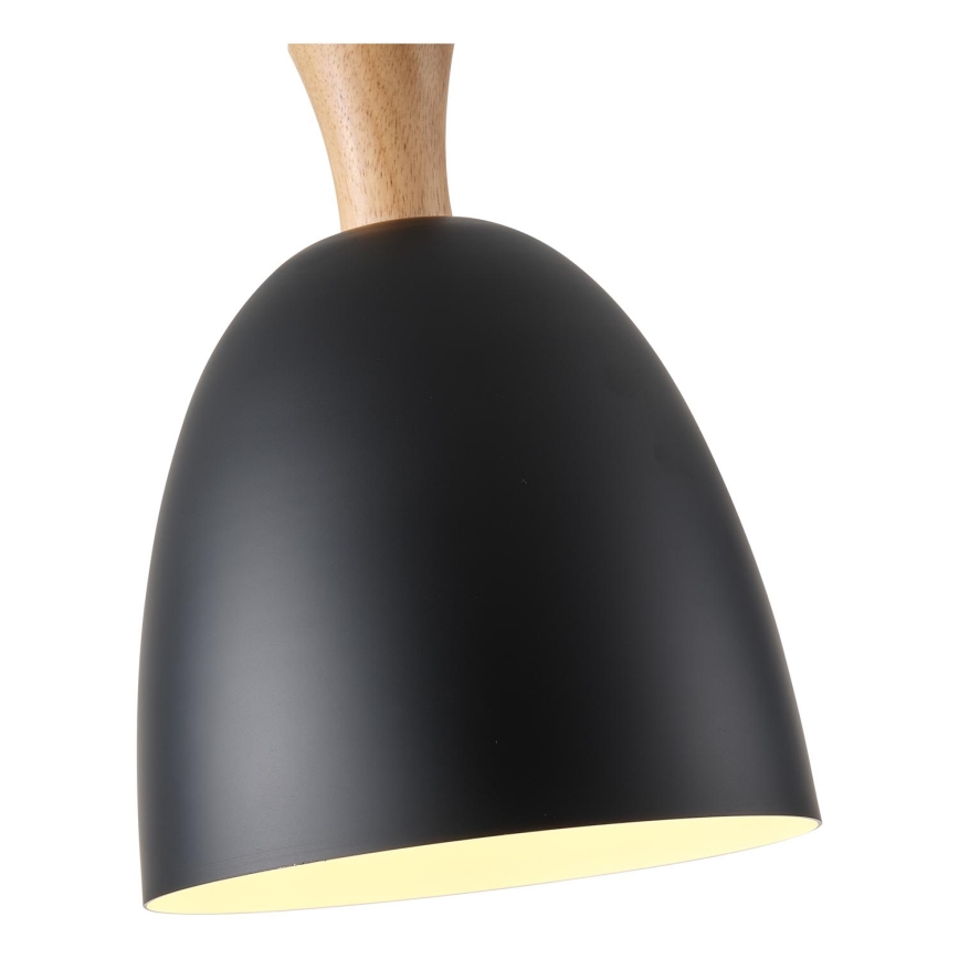 Hanglamp aan een koord 1xE27/15W/230V zwart diameter 23 cm