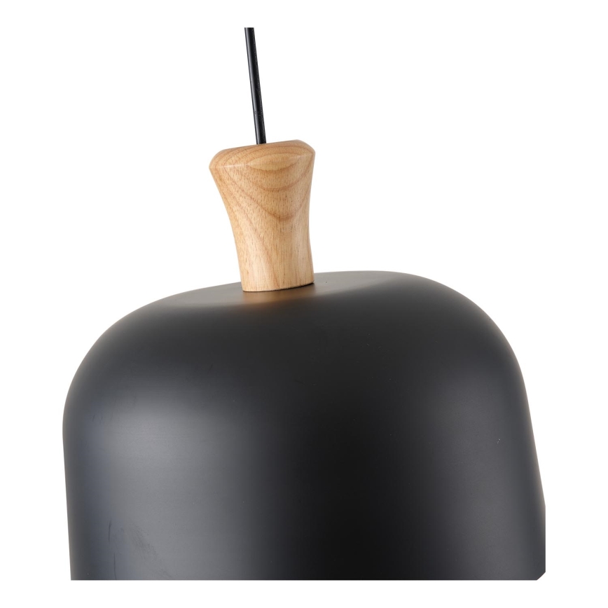 Hanglamp aan een koord 1xE27/15W/230V zwart diameter 27 cm