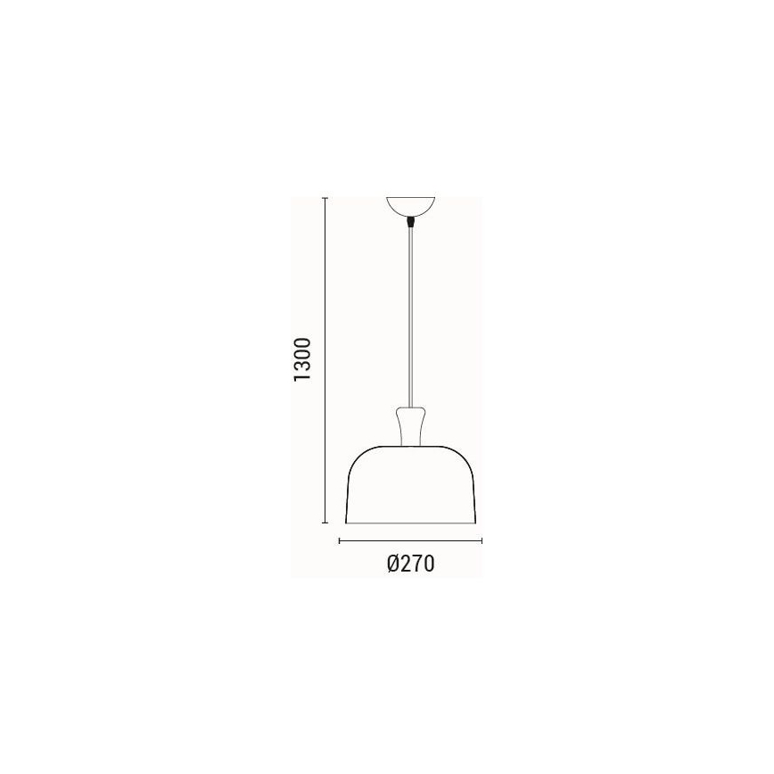Hanglamp aan een koord 1xE27/15W/230V zwart diameter 27 cm