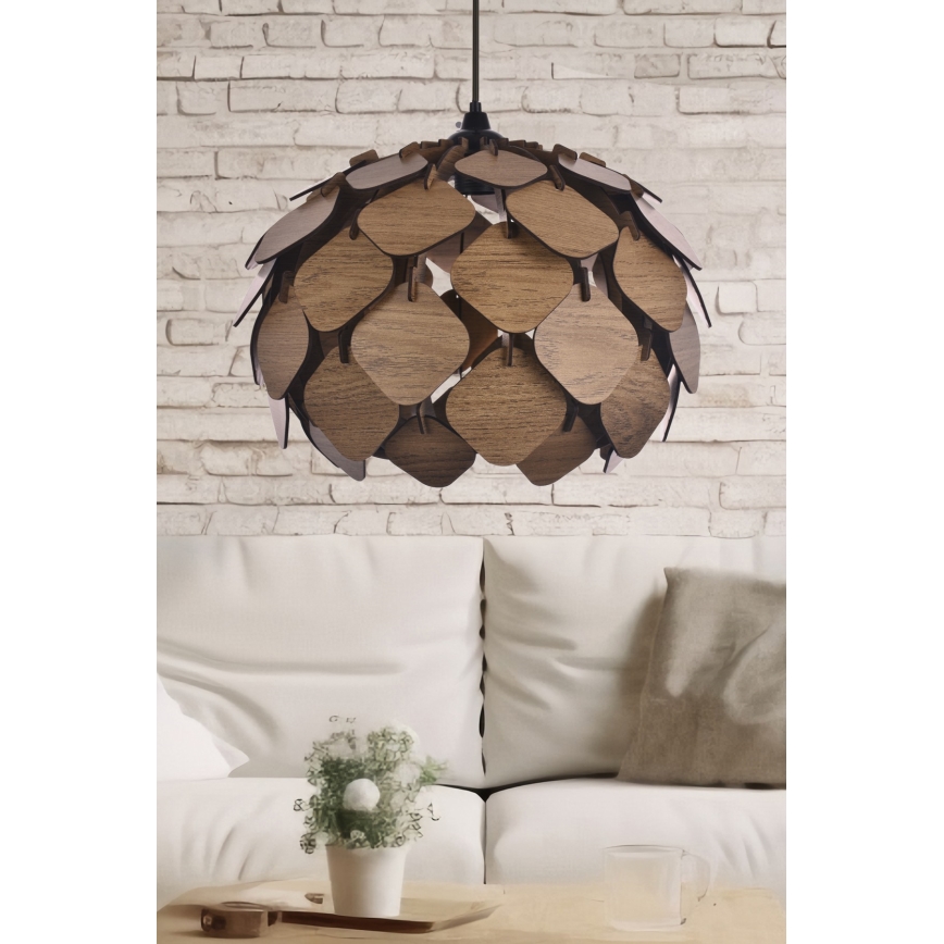 Hanglamp aan een koord 1xE27/40W/230V bruin
