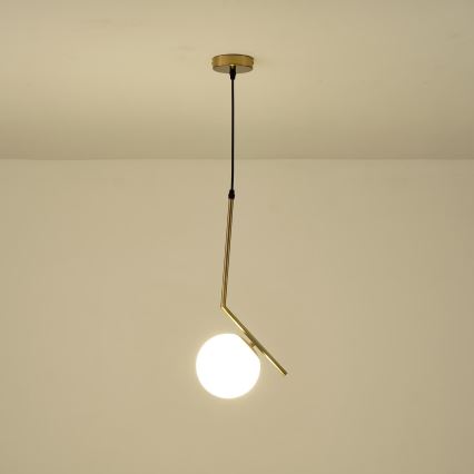 Hanglamp aan een koord 1xE27/40W/230V messing