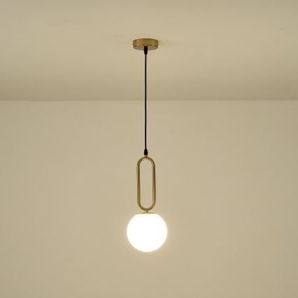 Hanglamp aan een koord 1xE27/40W/230V messing