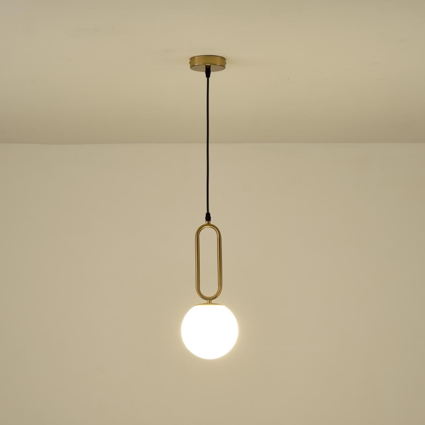 Hanglamp aan een koord 1xE27/40W/230V messing