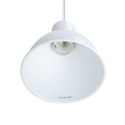 Hanglamp aan een koord 1xE27/40W/230V beuken/wit