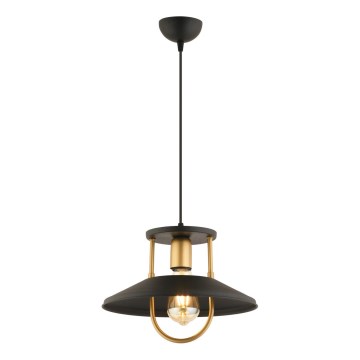 Hanglamp aan een koord 1xE27/40W/230V zwart/goud