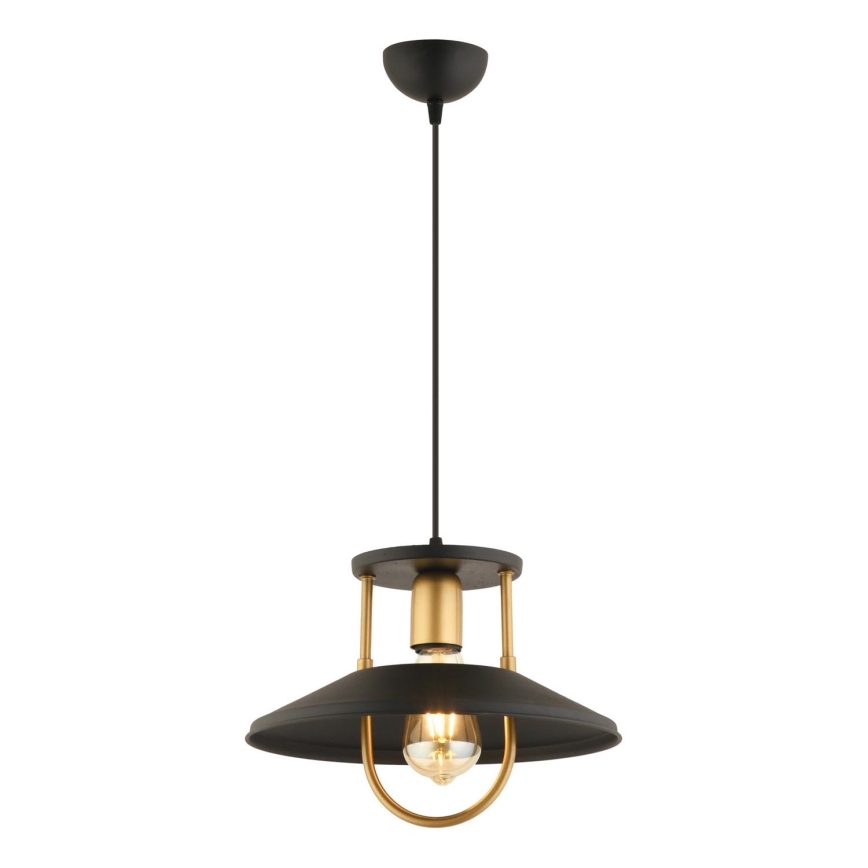 Hanglamp aan een koord 1xE27/40W/230V zwart/goud