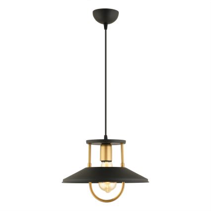 Hanglamp aan een koord 1xE27/40W/230V zwart/goud